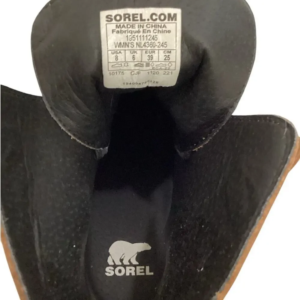 Sorel Joan Of‎ Artic Waterproof Wedge III Booties In Hazelnut Size 8